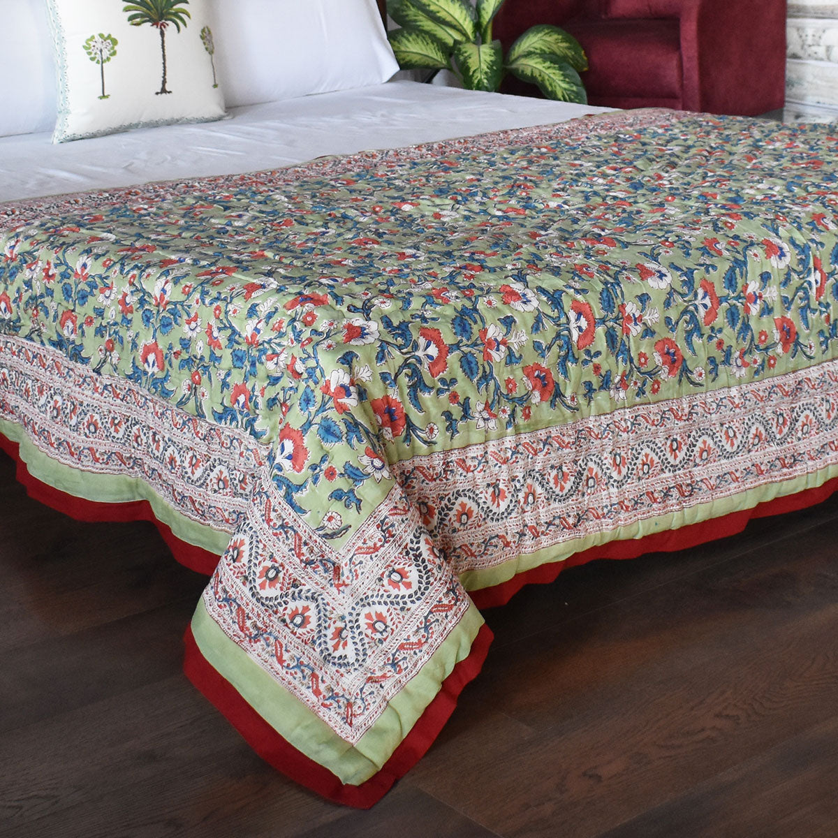 Jaipur Quilt For Single Bed | Rukhsana Jade Gud 204222