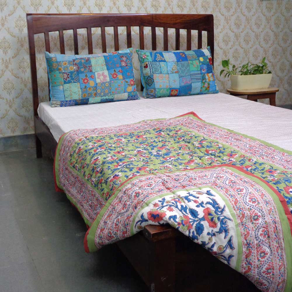 Handmade In Jaipur India Baby Quilt | Rukhsana Jade Gud 204222