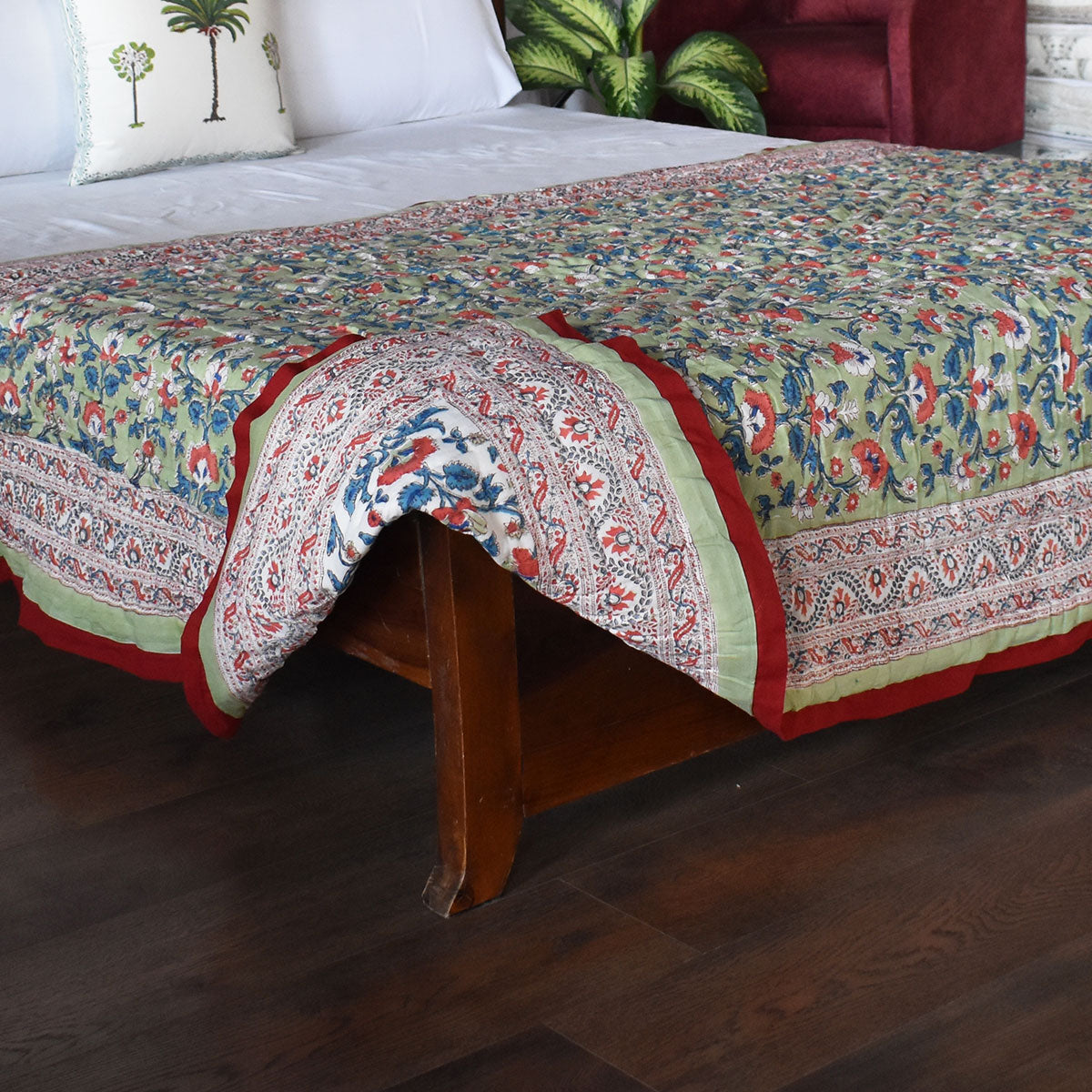 Jaipur Quilt For Single Bed | Rukhsana Jade Gud 204222