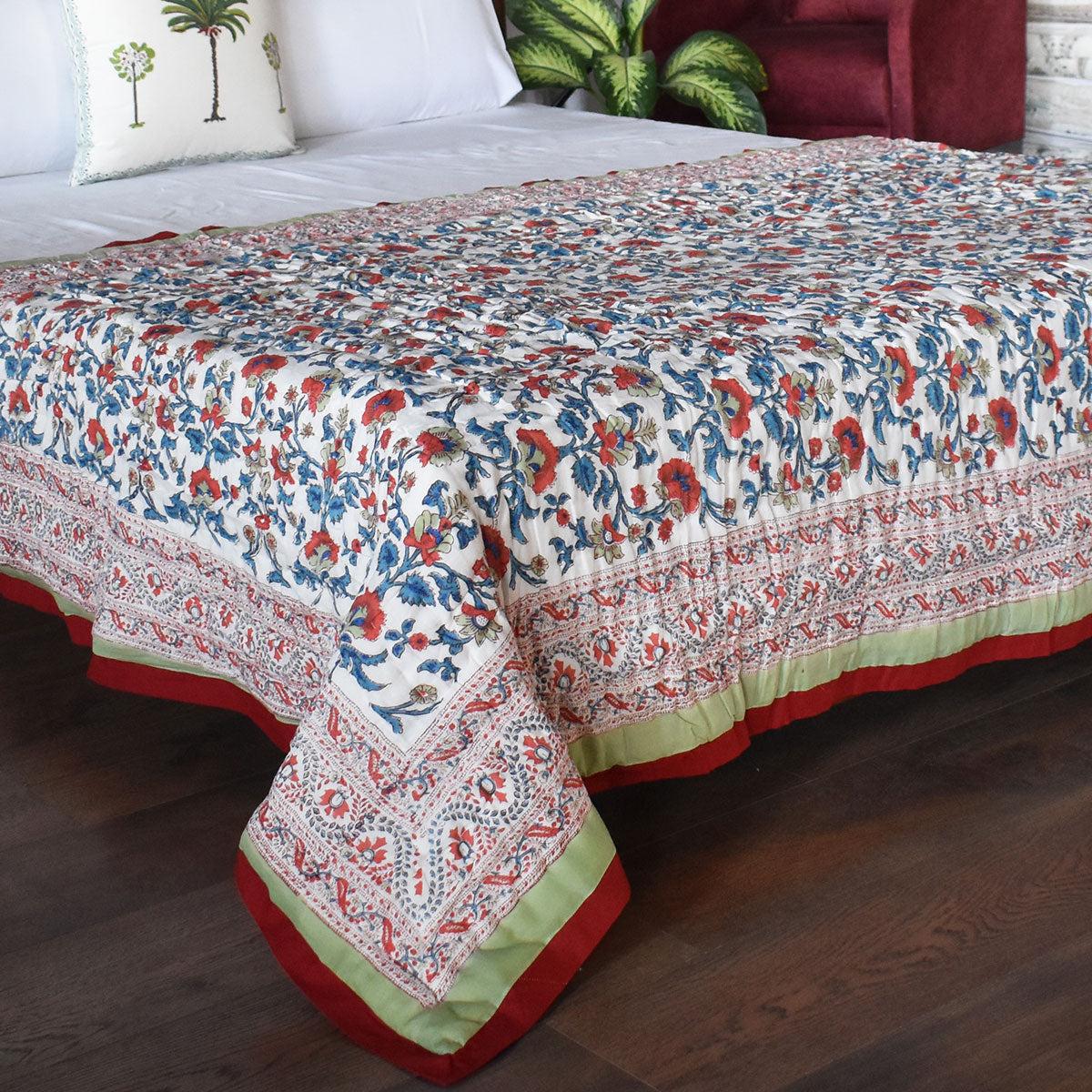 Jaipur Quilt For Single Bed | Rukhsana Jade Gud 204222
