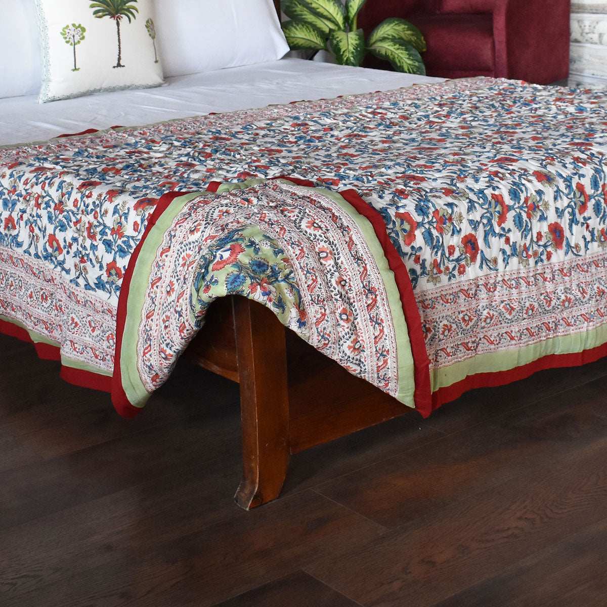 Jaipur Quilt For Single Bed | Rukhsana Jade Gud 204222