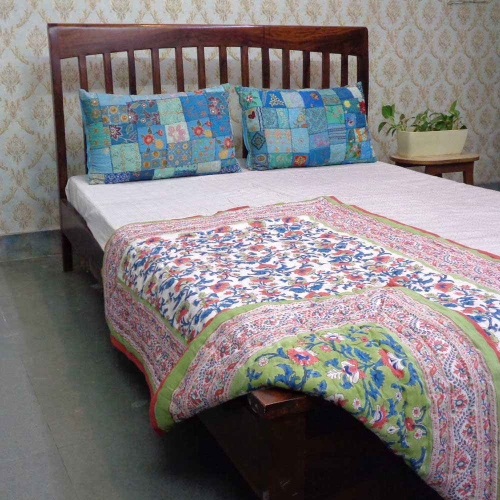 Handmade In Jaipur India Baby Quilt | Rukhsana Jade Gud 204222
