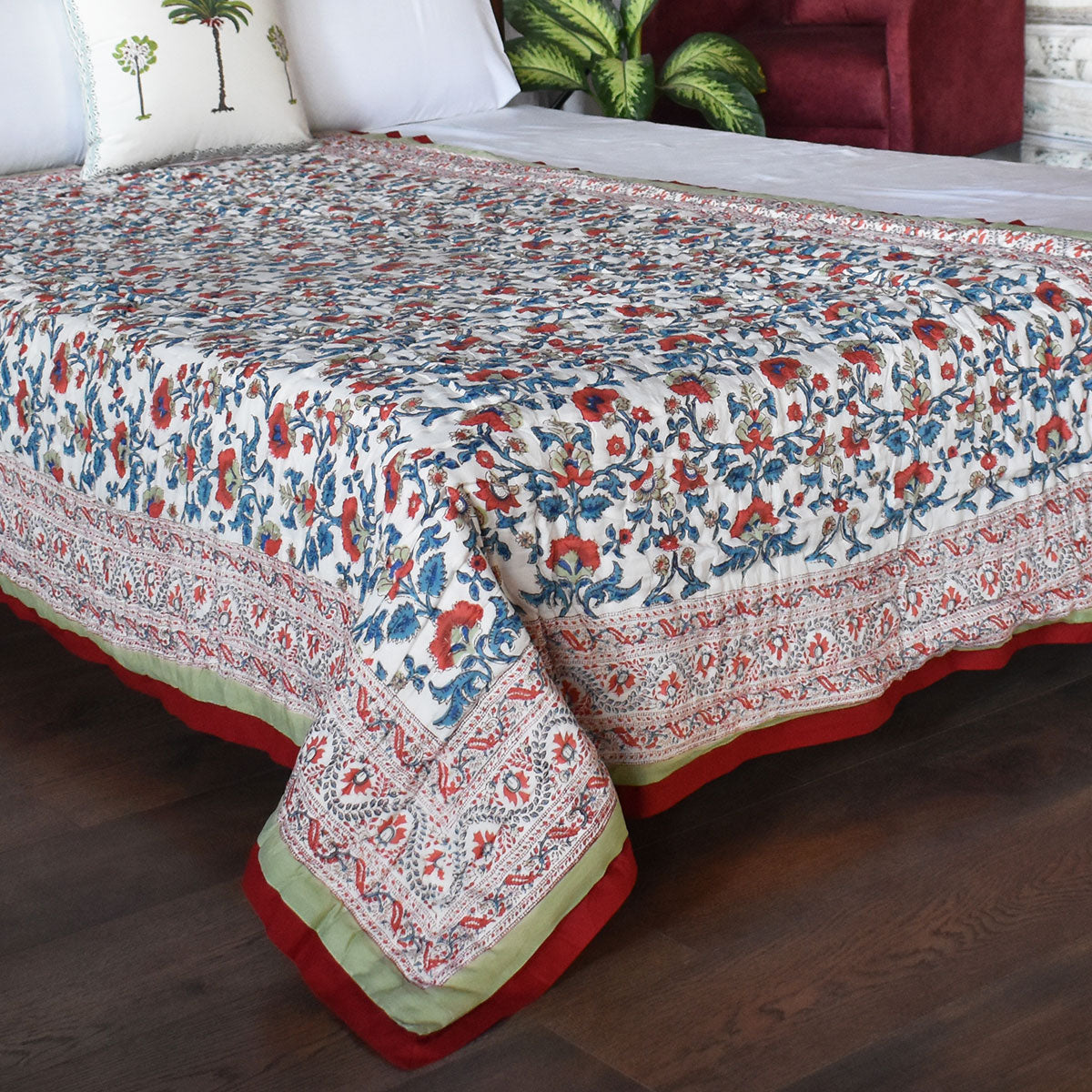 Jaipur Quilt For Single Bed | Rukhsana Jade Gud 204222
