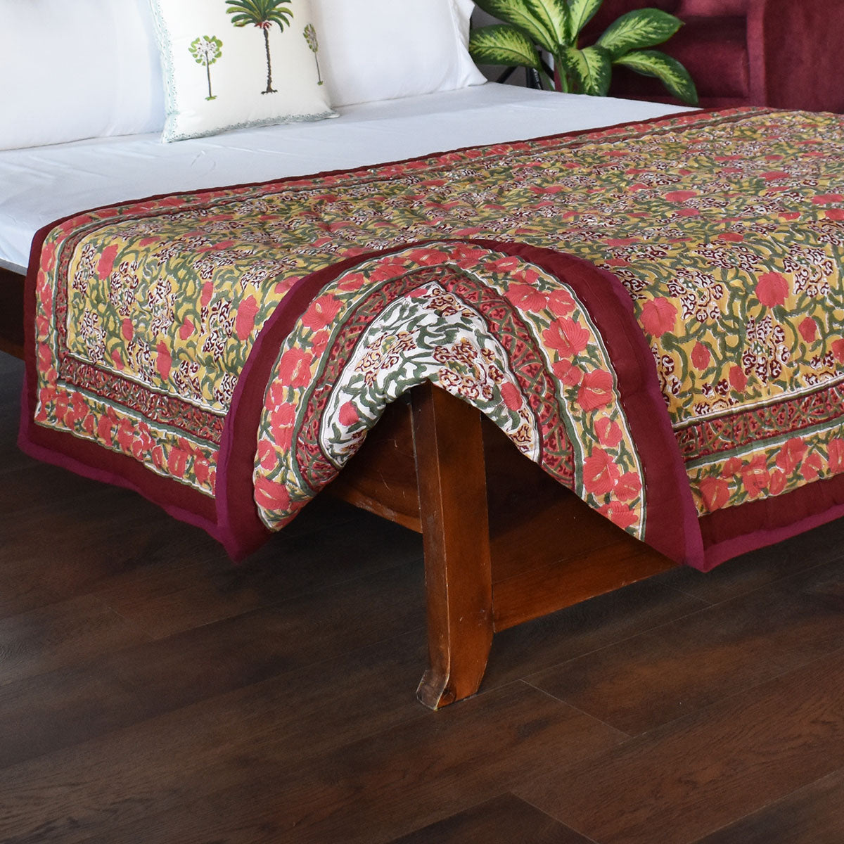Jaipur quilt for single bed |  Autumn Amber 251209