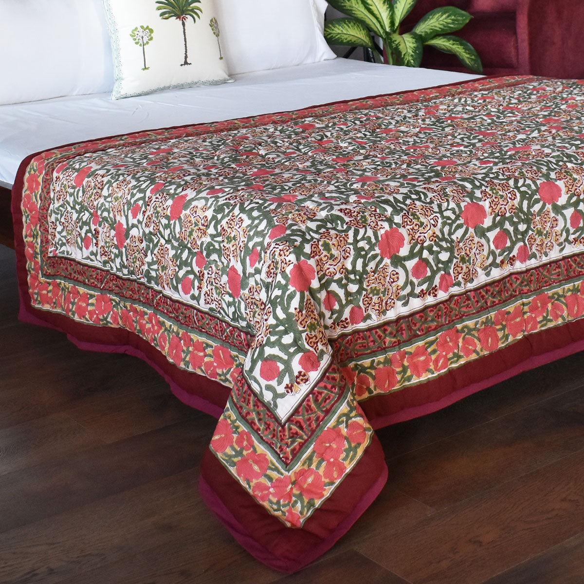 Jaipur quilt for single bed |  Autumn Amber 251209