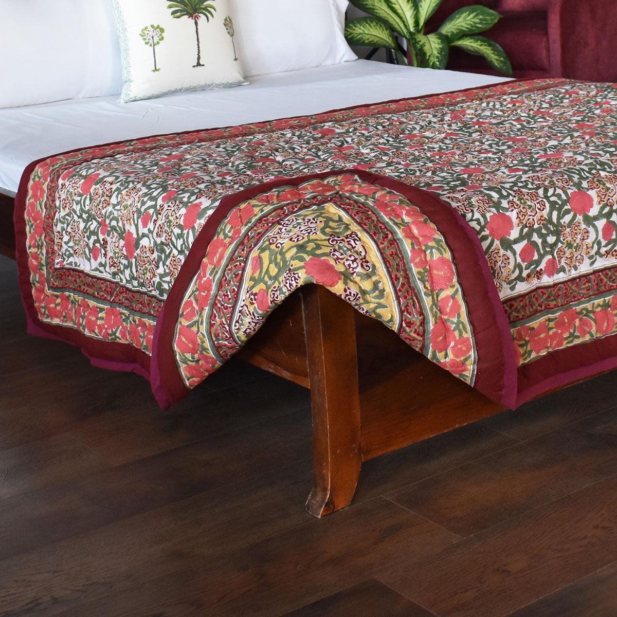 Jaipur quilt for single bed |  Autumn Amber 251209
