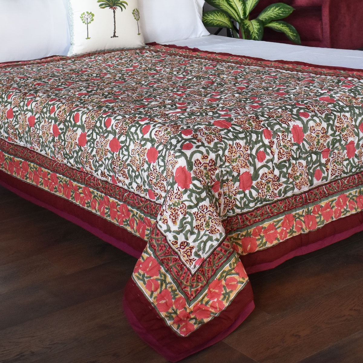 Jaipur quilt for single bed |  Autumn Amber 251209