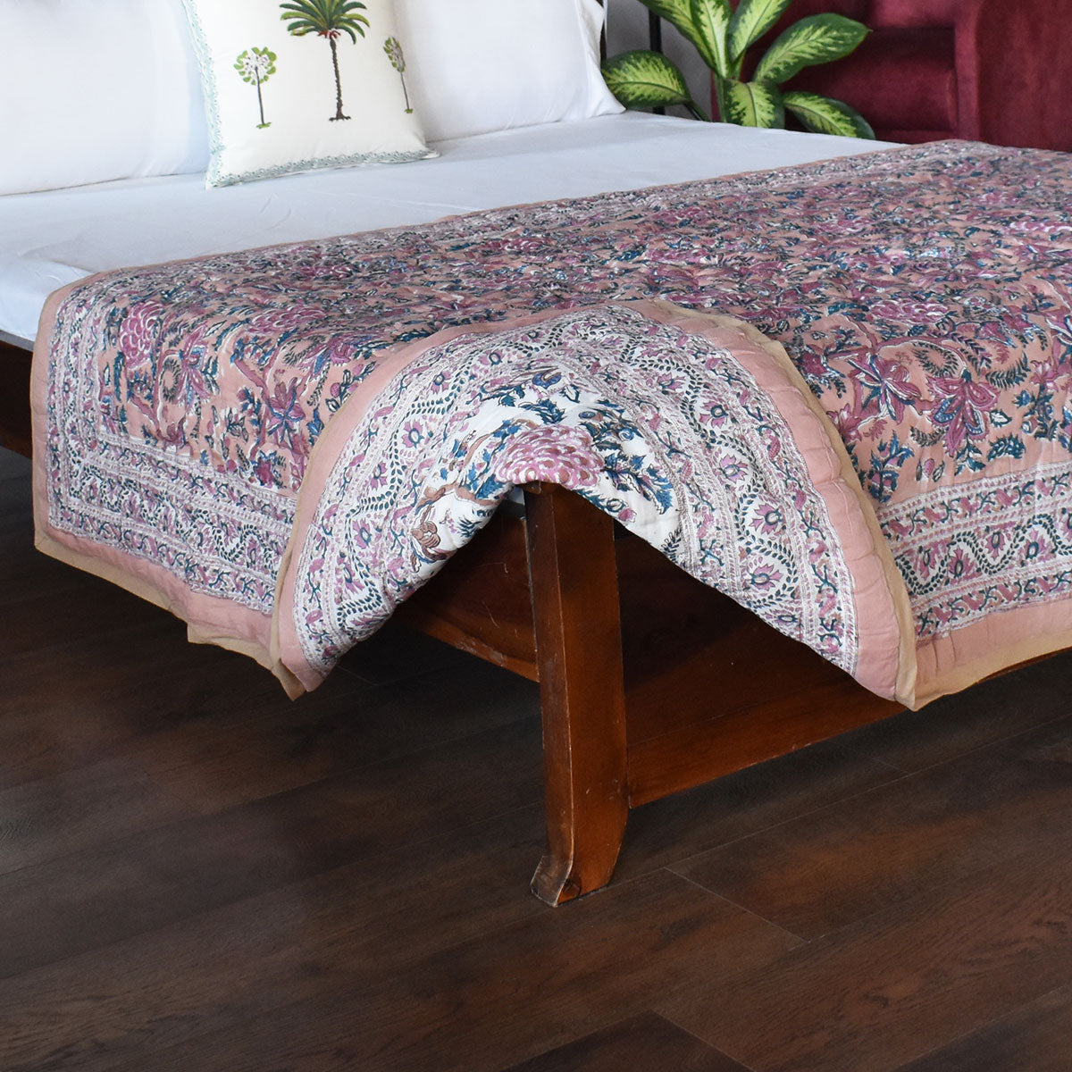 Compact Quilt For Single Bed | Bela Maroon 303588