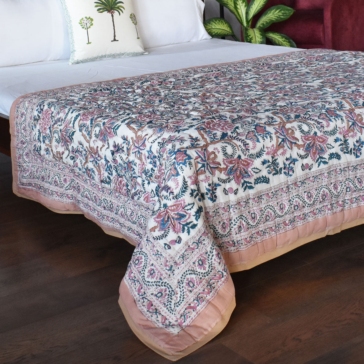 Compact Quilt For Single Bed | Bela Maroon 303588