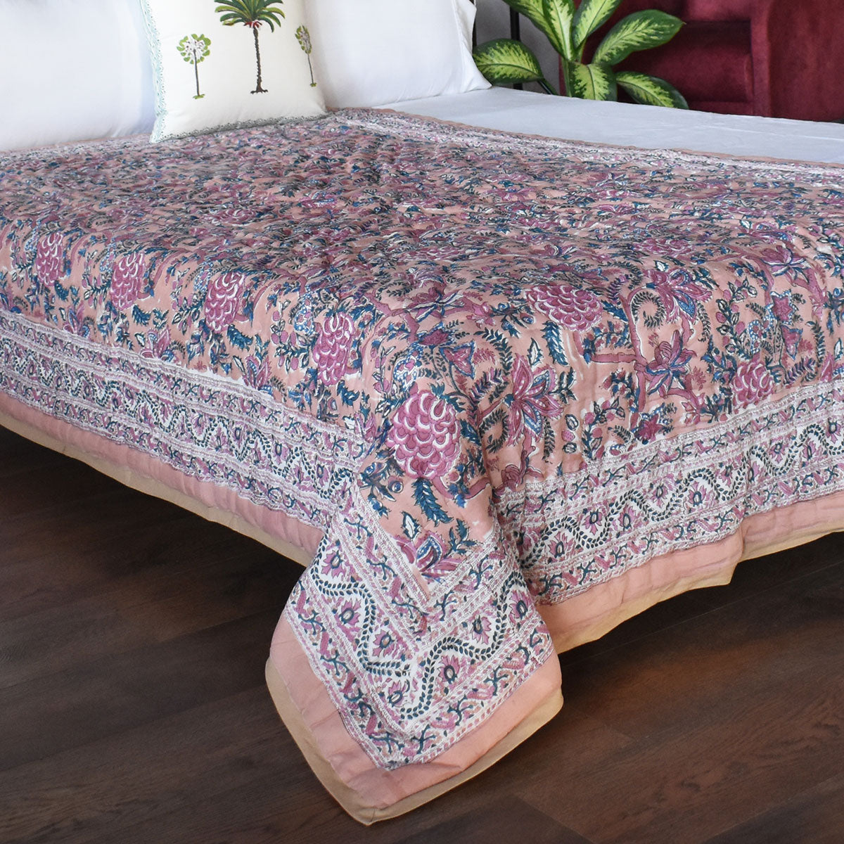 Compact Quilt For Single Bed | Bela Maroon 303588