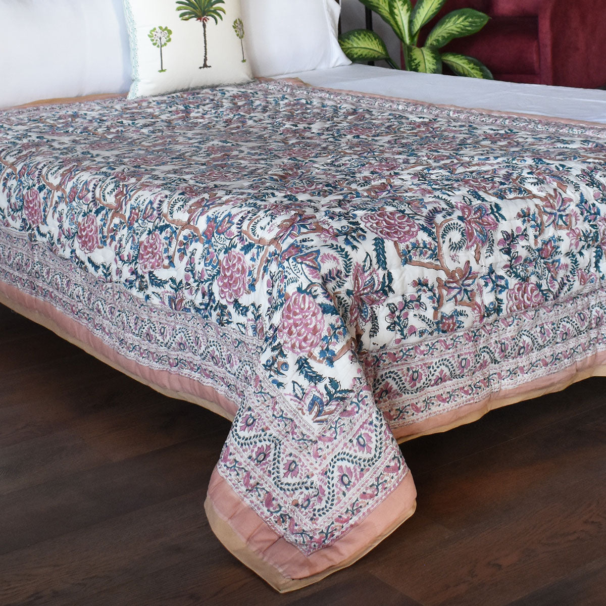 Compact Quilt For Single Bed | Bela Maroon 303588