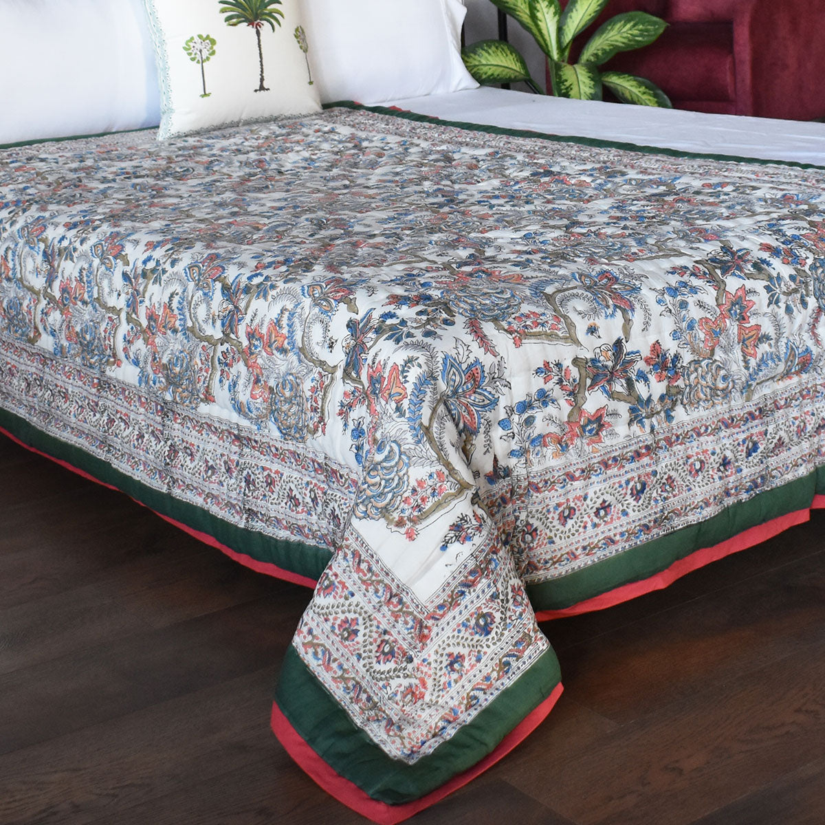Cool Cotton Blanket For Night Sweats Single Size Quilt |  Bela Mint Green 251207