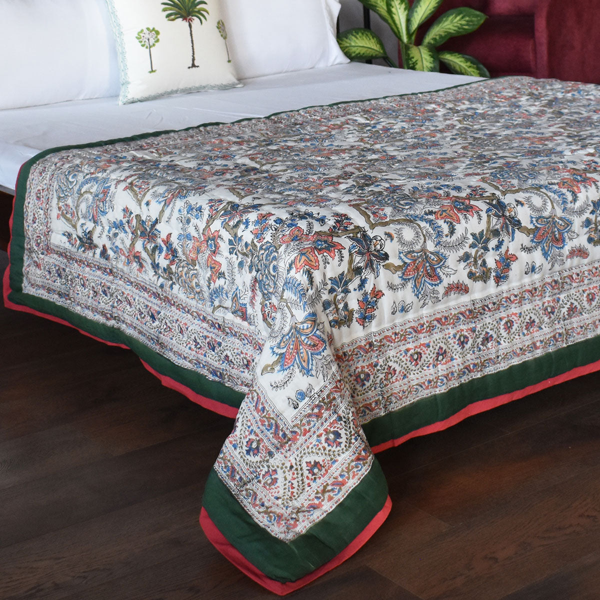 Cool Cotton Blanket For Night Sweats Single Size Quilt |  Bela Mint Green 251207