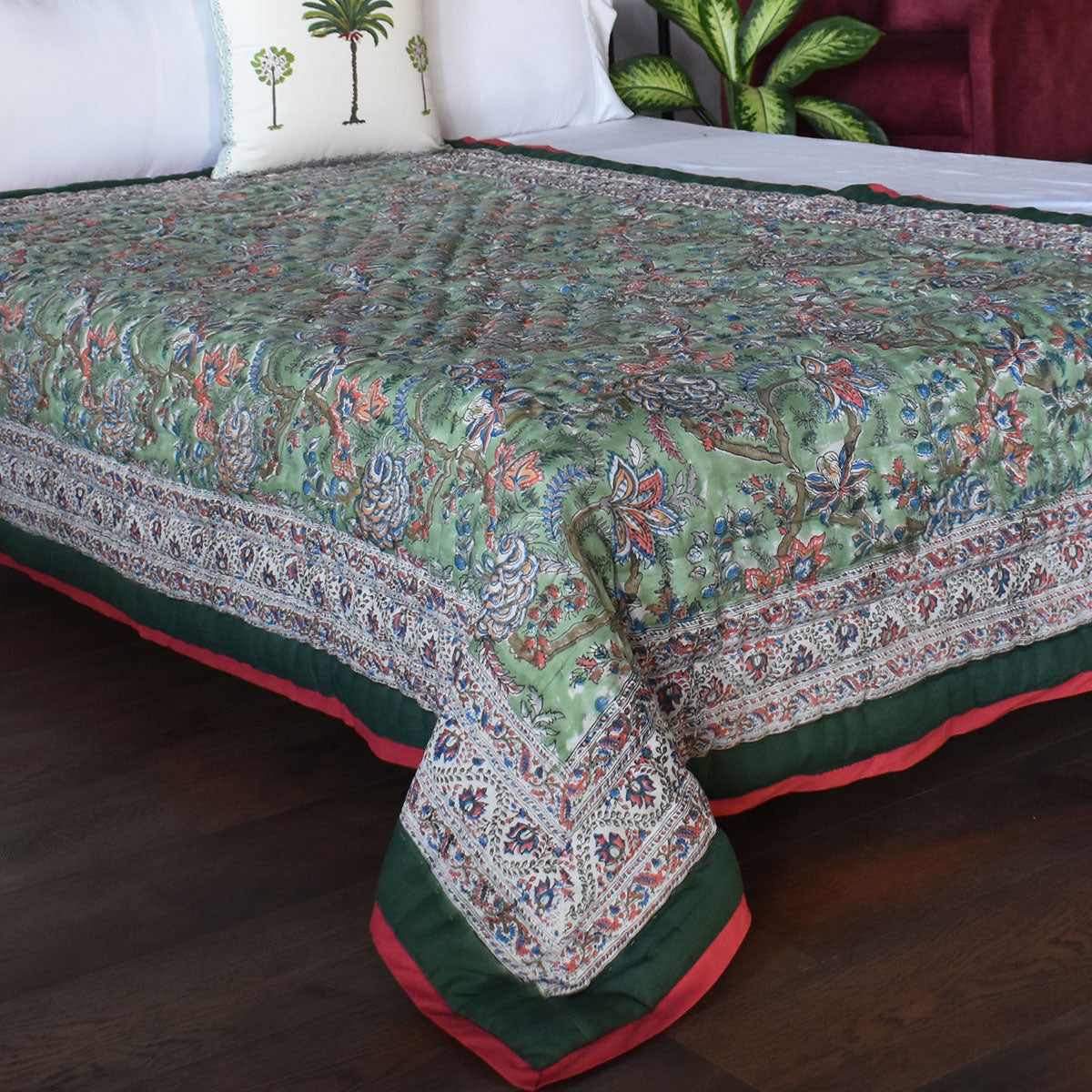 Cool Cotton Blanket For Night Sweats Single Size Quilt |  Bela Mint Green 251207