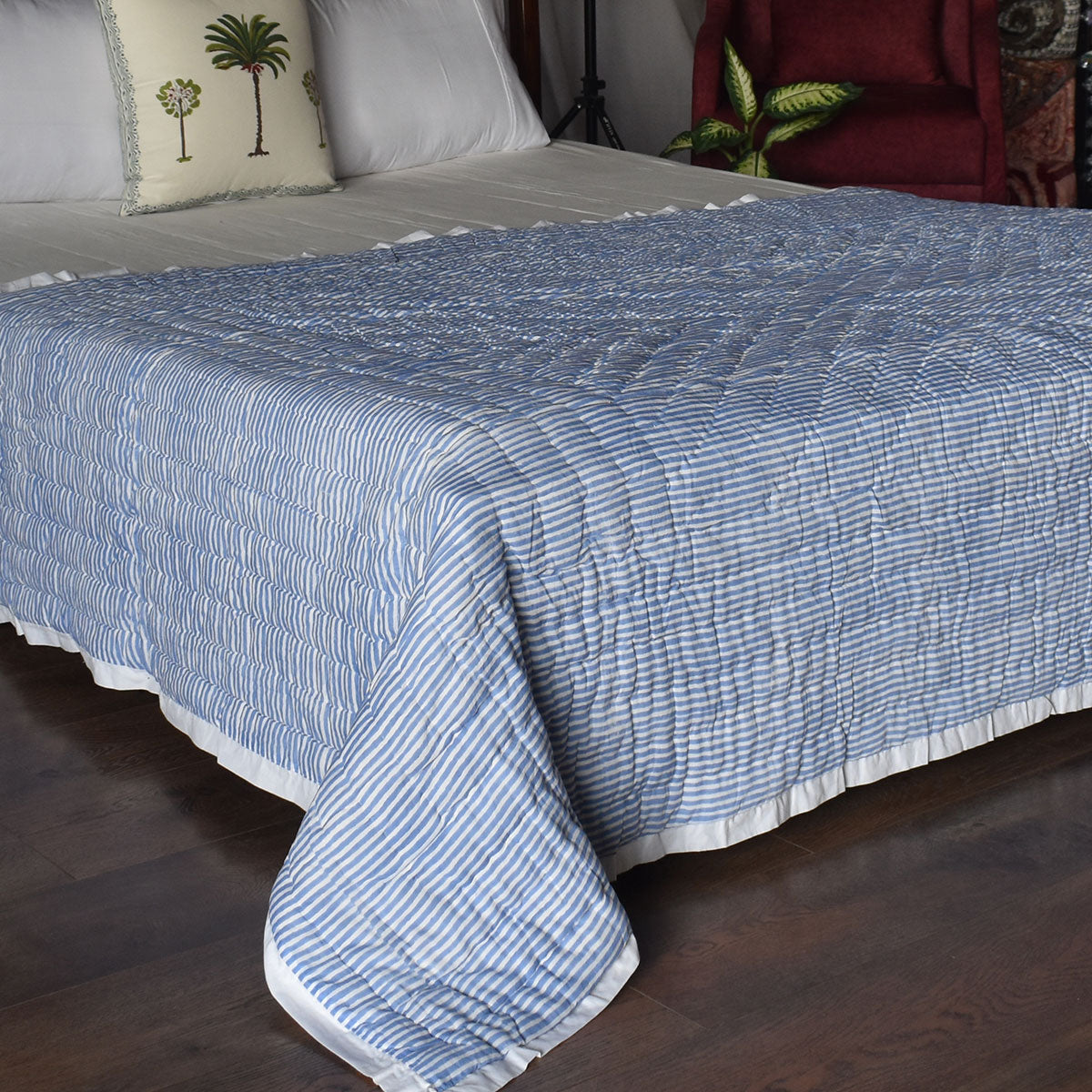 Lightweight Cotton Quilt For All Seasons Single Size Quilt |  Star Blue 202509