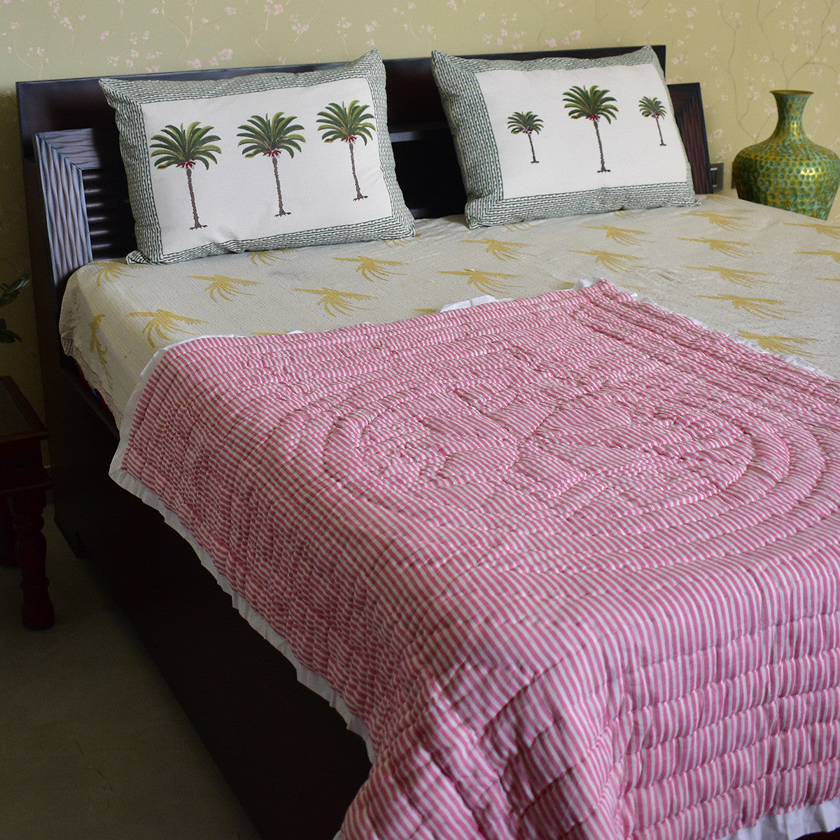 100 X 140 Cm Cotton Baby Blanket –Jaipur Razai | Star Pink 202511