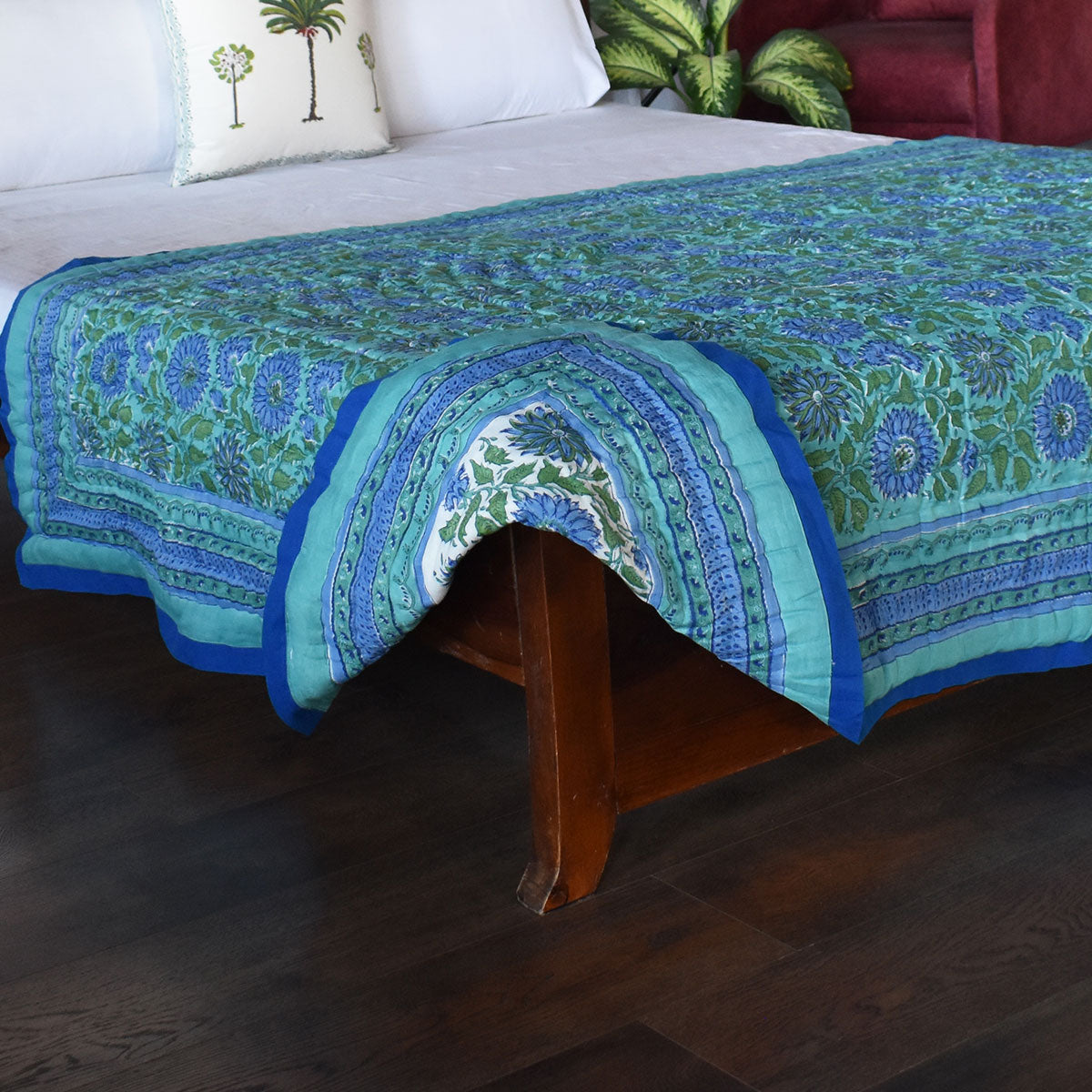 Eco-Friendly Natural Dyed Single Bedding | Surajmukhi Blue 10240