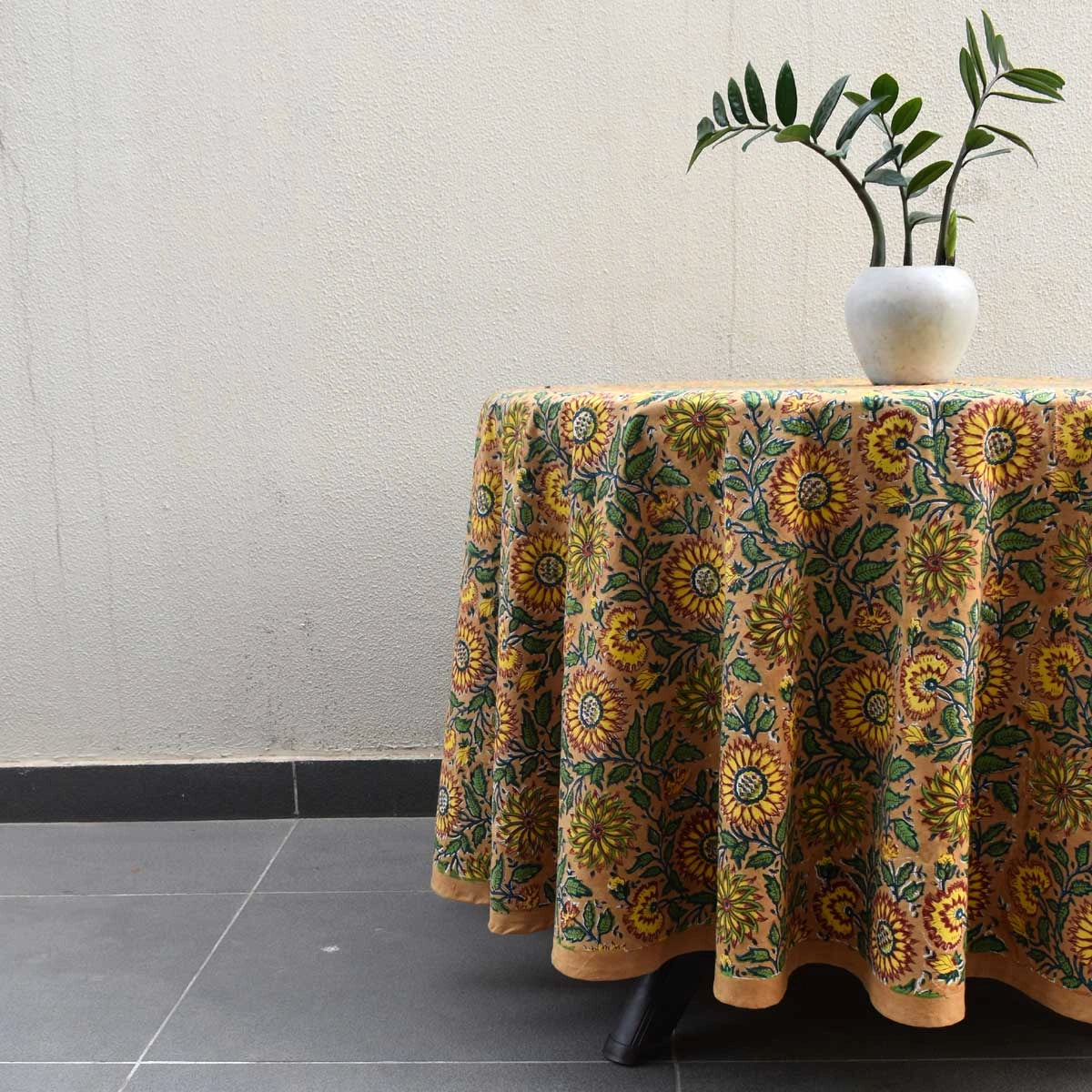 Diwali Table Cover Surajmukhi Canary Gud