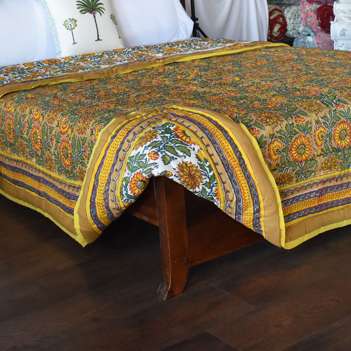 Double Bed Quilt | Surajmukhi Canary Gud 102383