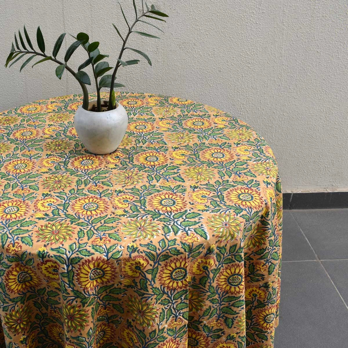 Diwali Table Cover Surajmukhi Canary Gud