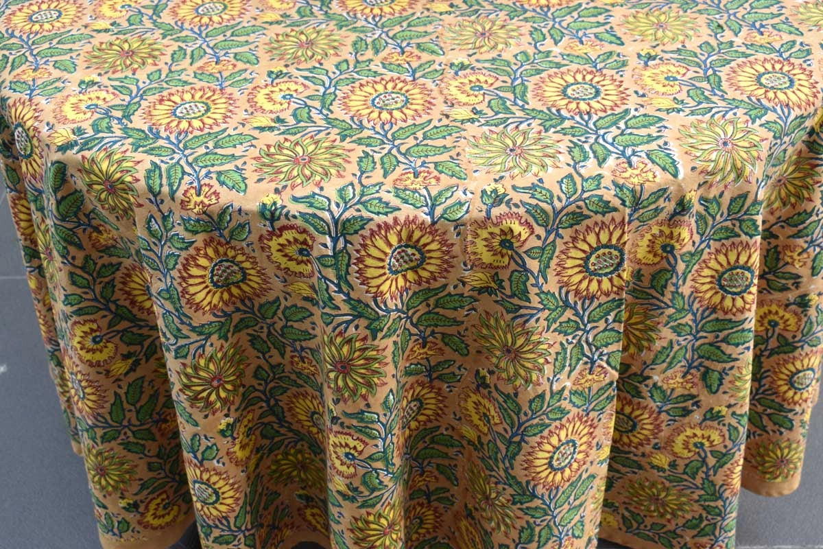 Diwali Table Cover Surajmukhi Canary Gud