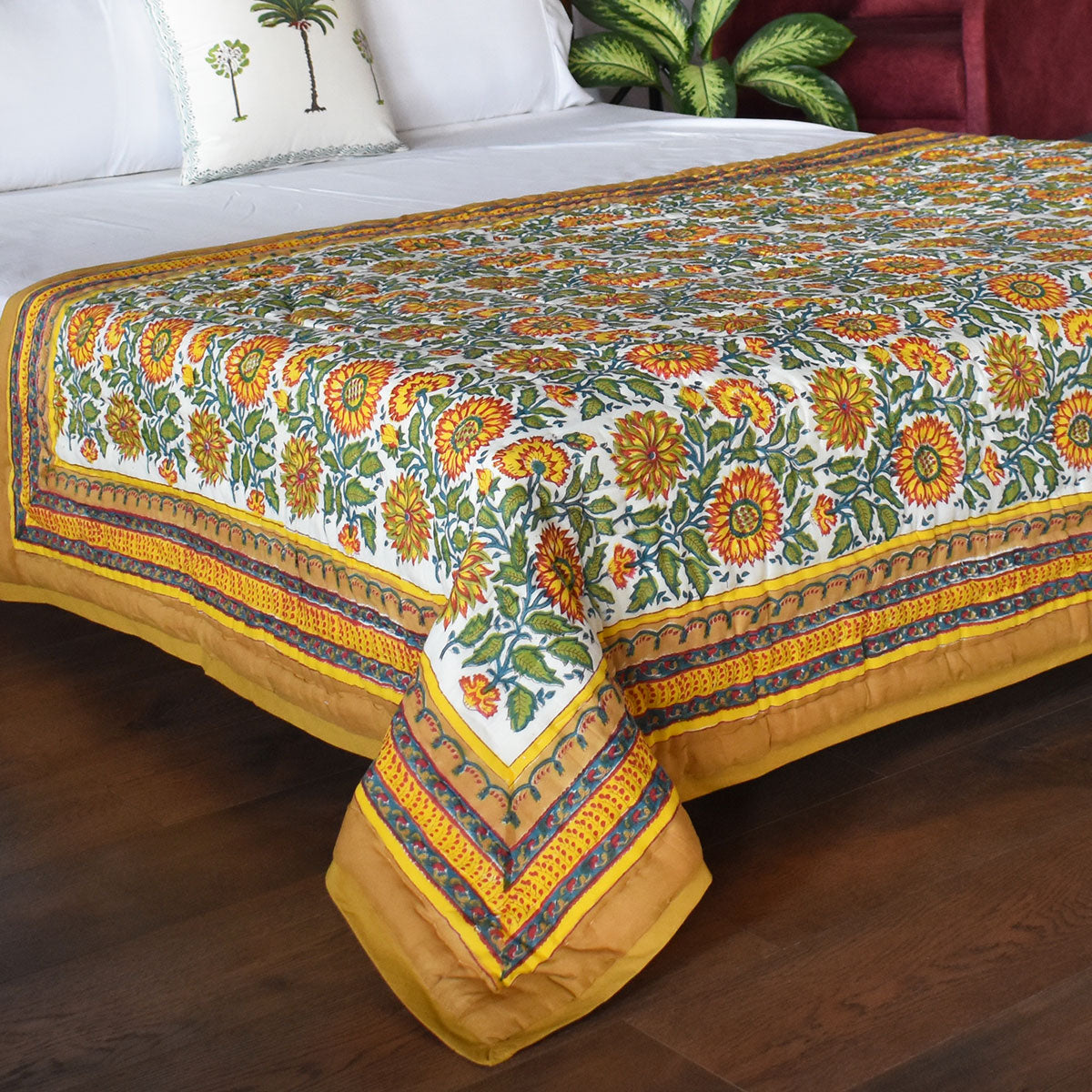 Summer Quilt Lightweight Single | Surajmukhi Canary Gud 102383