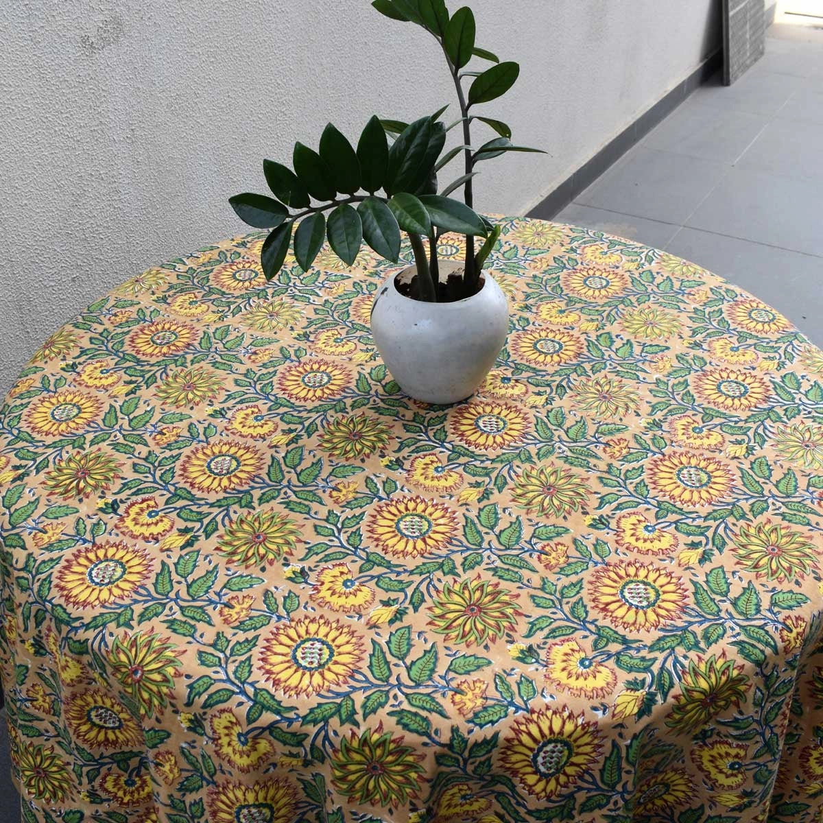 Diwali Table Cover Surajmukhi Canary Gud