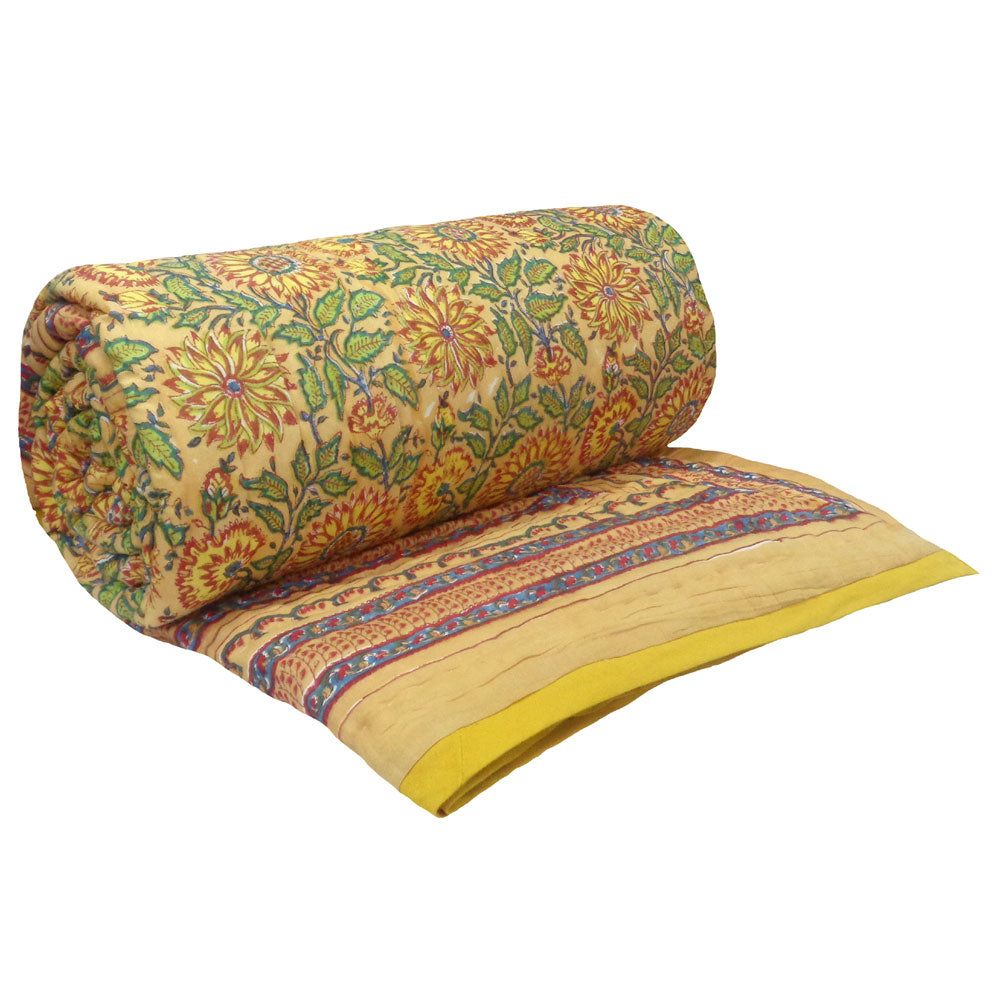 Double Bed Quilt | Surajmukhi Canary Gud 102383