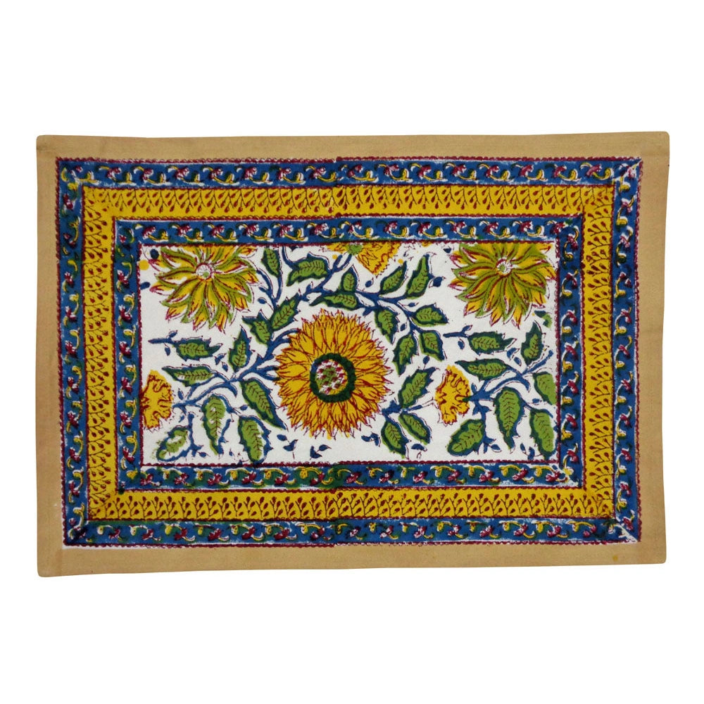 Coordinated Table Mat Set (Set of 2 Table mats) | Surajmukhi Canary Open 206589