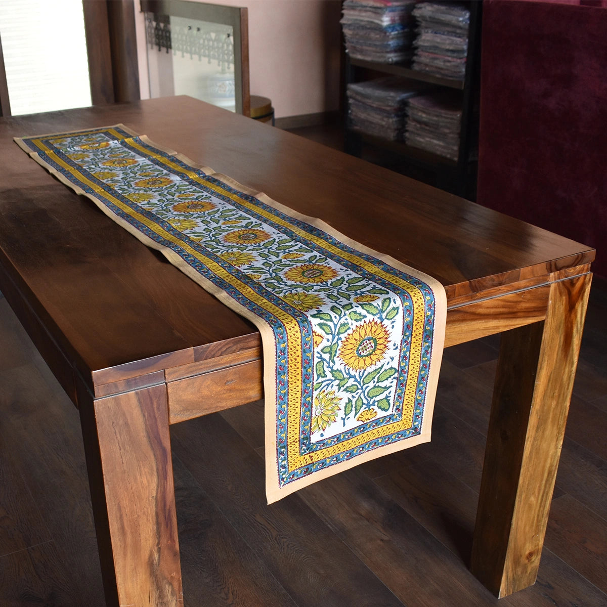 Decorative Table Runner | Surajmukhi Canary Open 206589