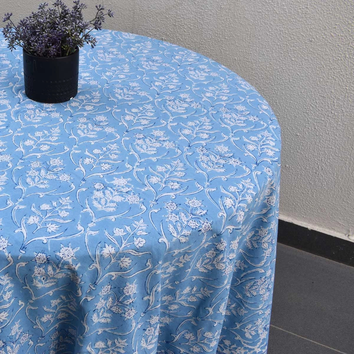 Soft Cotton Round Table Cover Vine Leaf Alaskan Gud