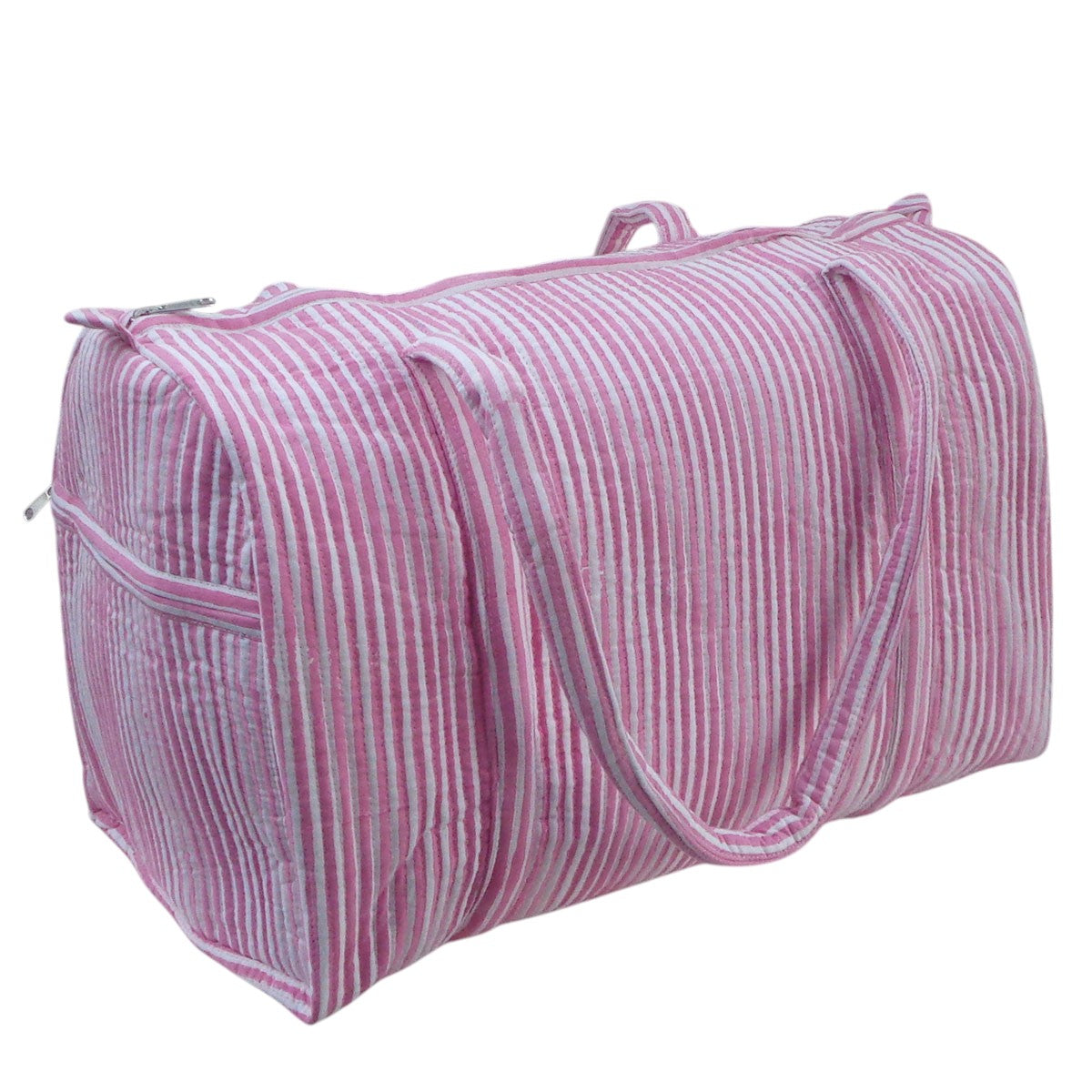 Soft Cotton Duffle Bag  Block Printed Weekender