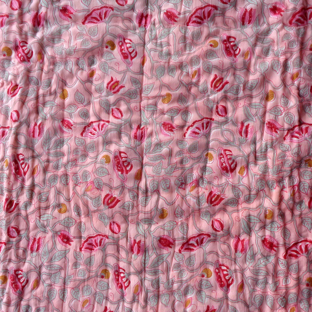 Traditional Indian Print Baby Razai Gentle Soothing Baby Colors | Waterlily Pink Gud 906174