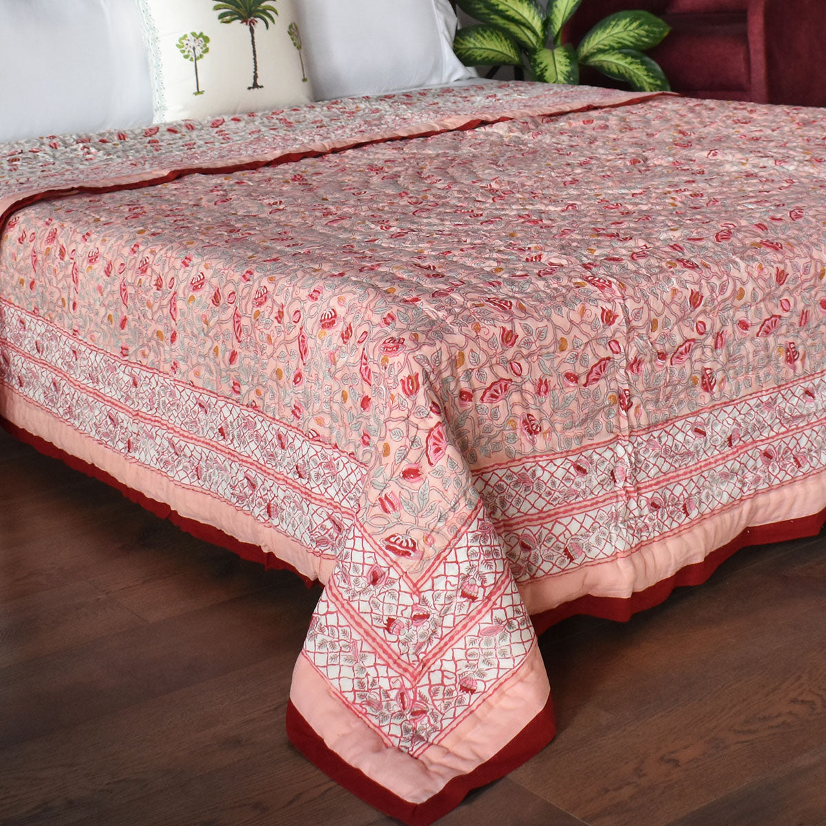 Breathable Natural Fiber Quilt | Waterlily Pink Gud 906174