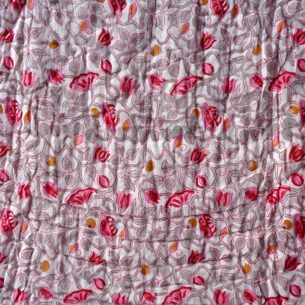 Traditional Indian Print Baby Razai Gentle Soothing Baby Colors | Waterlily Pink Gud 906174