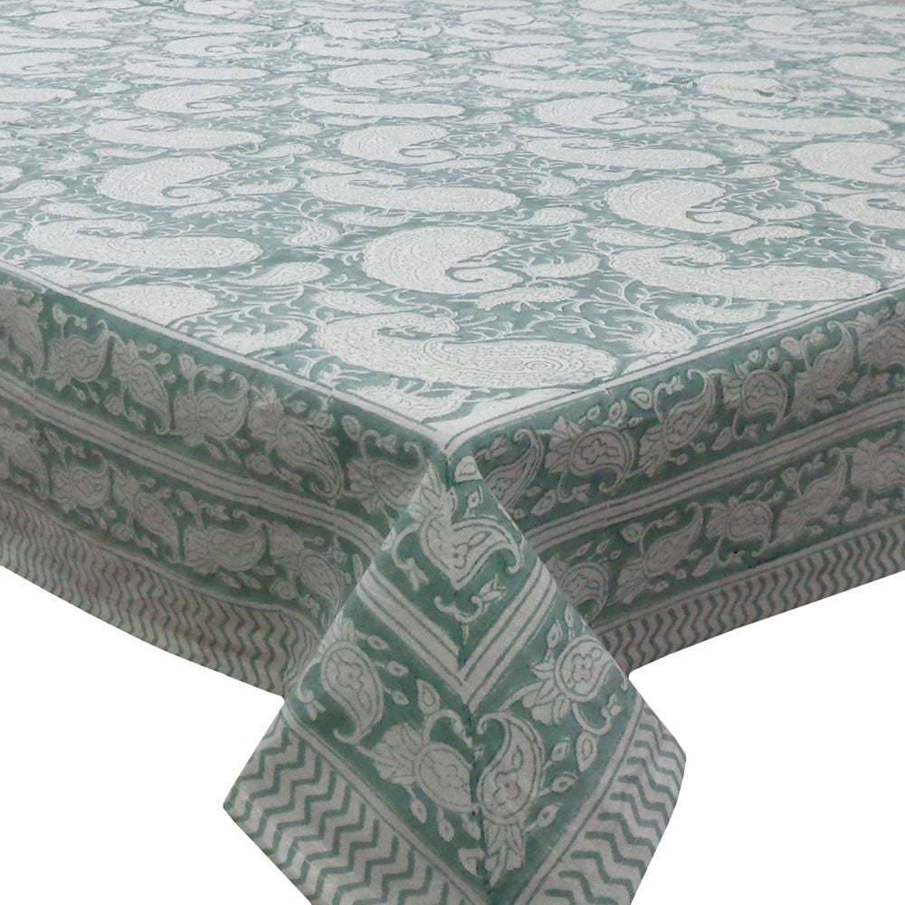 Cotton Tablecloth 180x340 cms | Ambi Mineral Blue Gud 201582