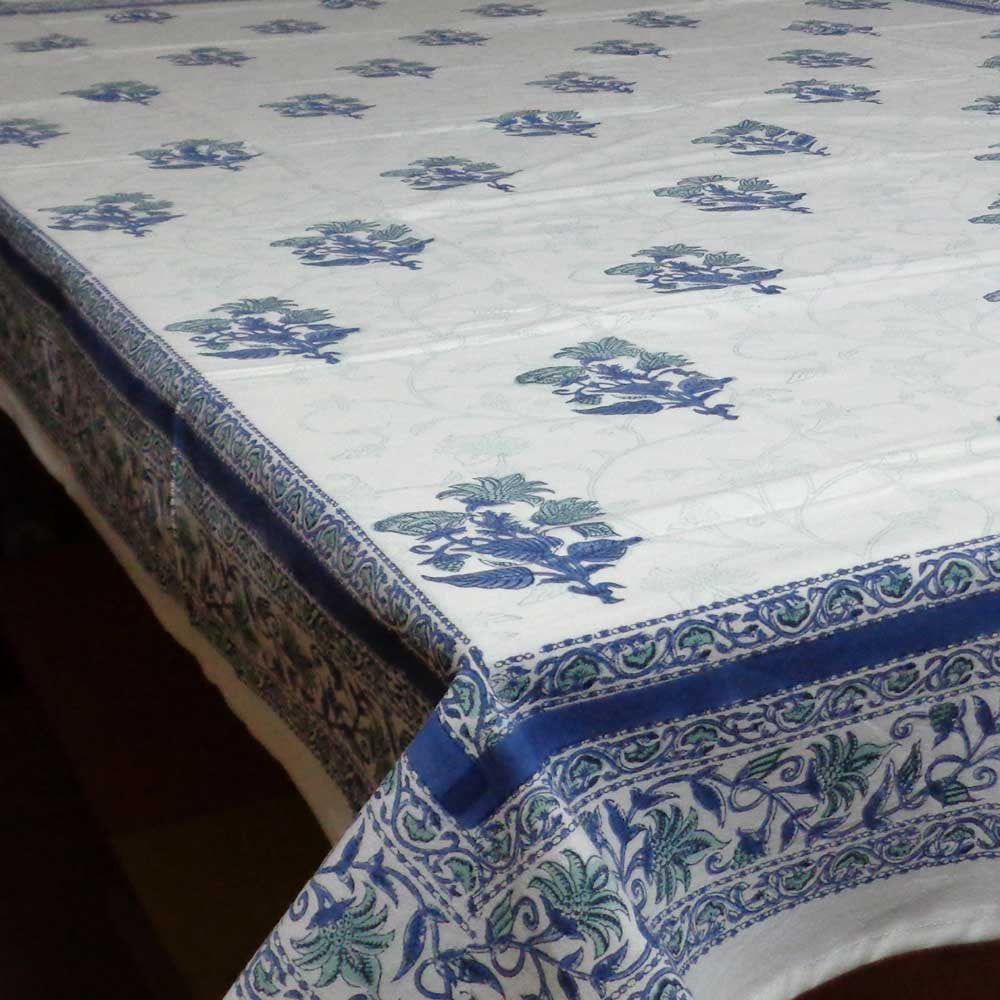 FLORAL PATTI BUTA Block Printed Tablecloth