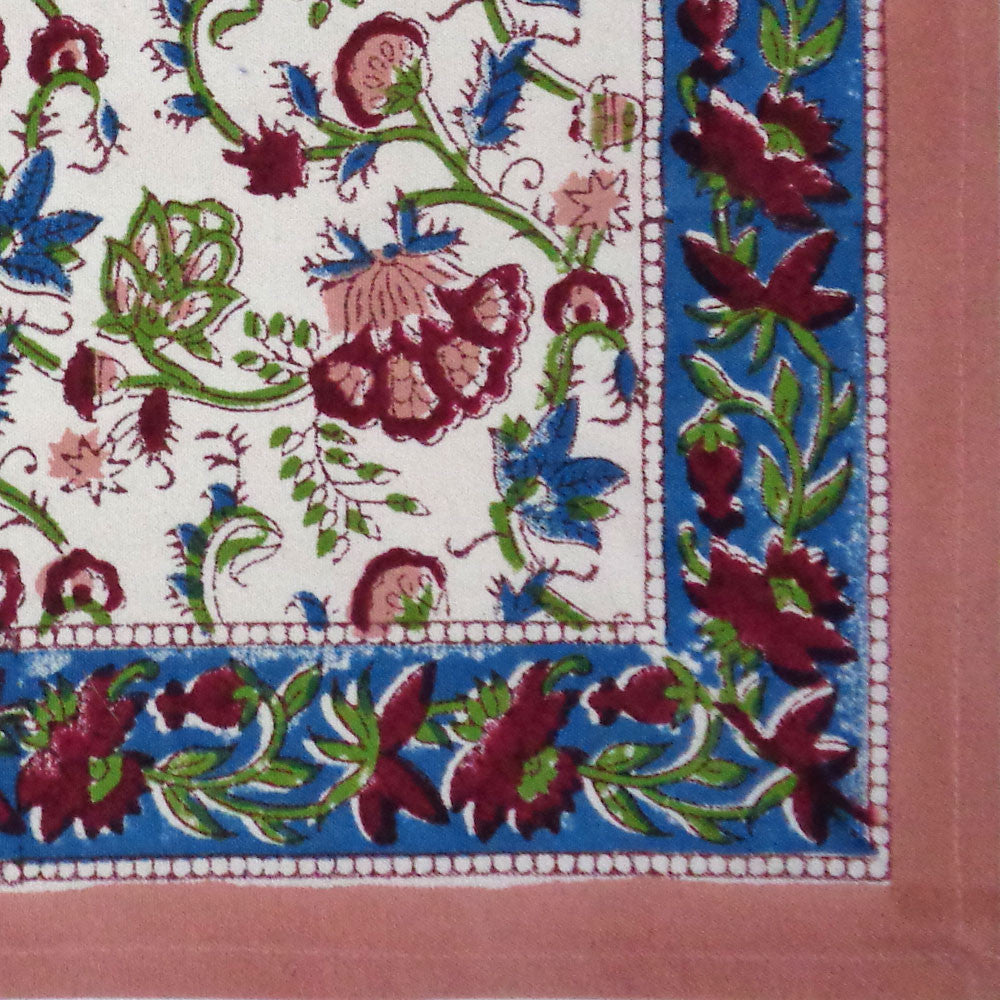 Hand Block Printed Cotton Canvas Table Mat 32x48 cms (Set of 2 Table mats) | Genda Bale 204998