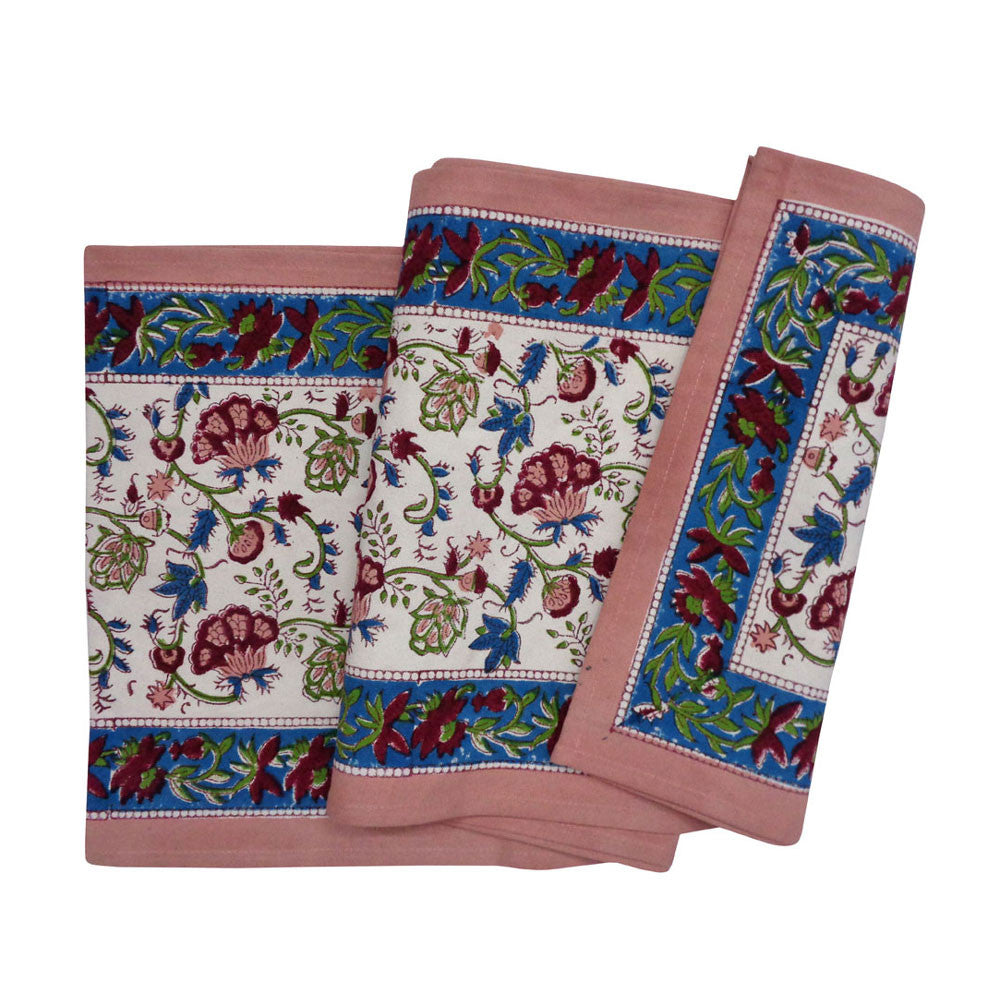 Hand Block Printed Cotton Canvas Table Runner 33x170 cms | Genda Bale 204998