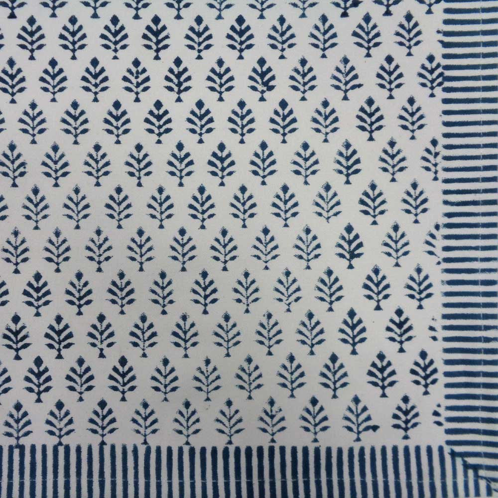 Hand Block Printed Cotton Canvas Tablemat 32x48 (Set of 2 Tablemats) | Neem Majolika 102625