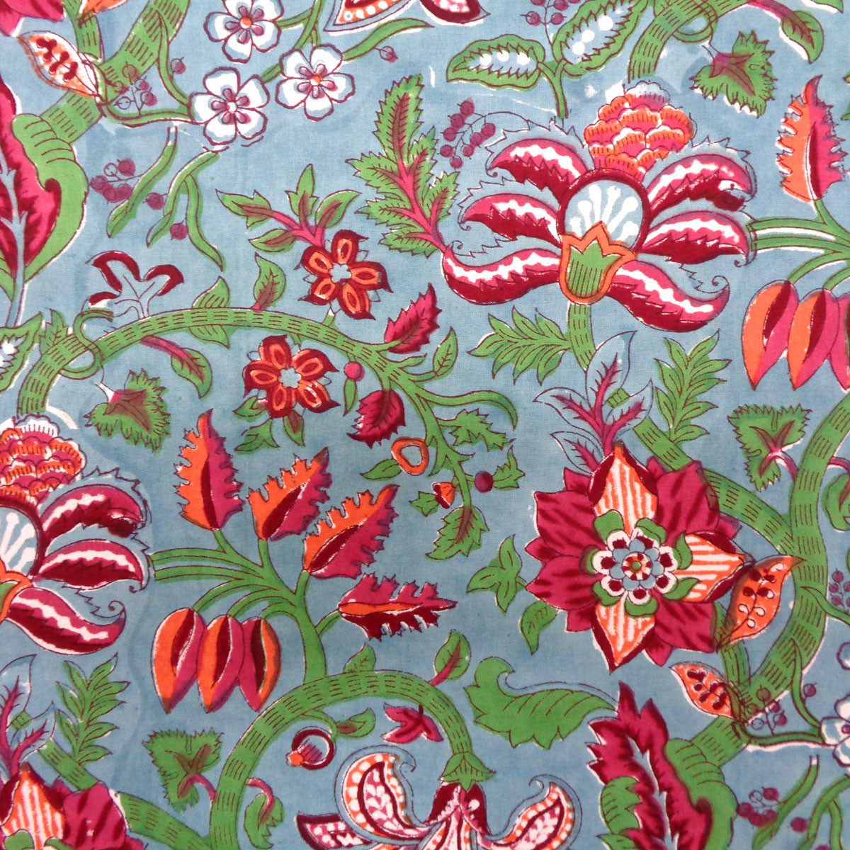 Hand Block Printed Cotton Tablecloth 150x220 | Anarkali Green Gud 106821