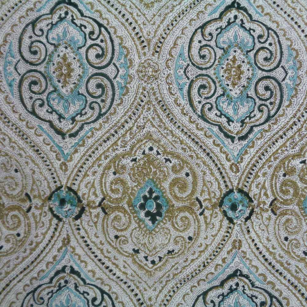 Hand Block Printed Cotton Tablecloth 150x220 | Imperial Jade Olive 103484