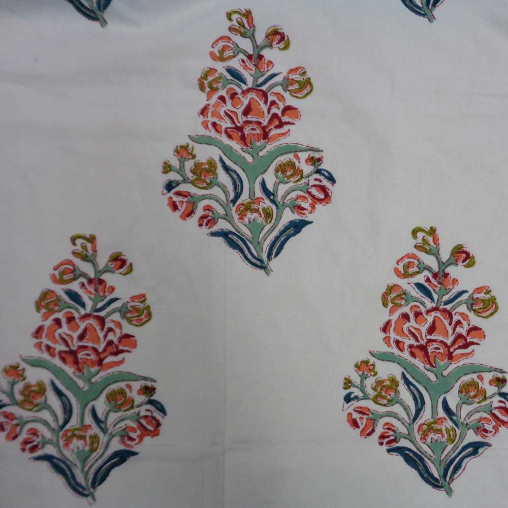 Hand Block Printed Cotton Tablecloth 150x220 | Jungle King Red 109106