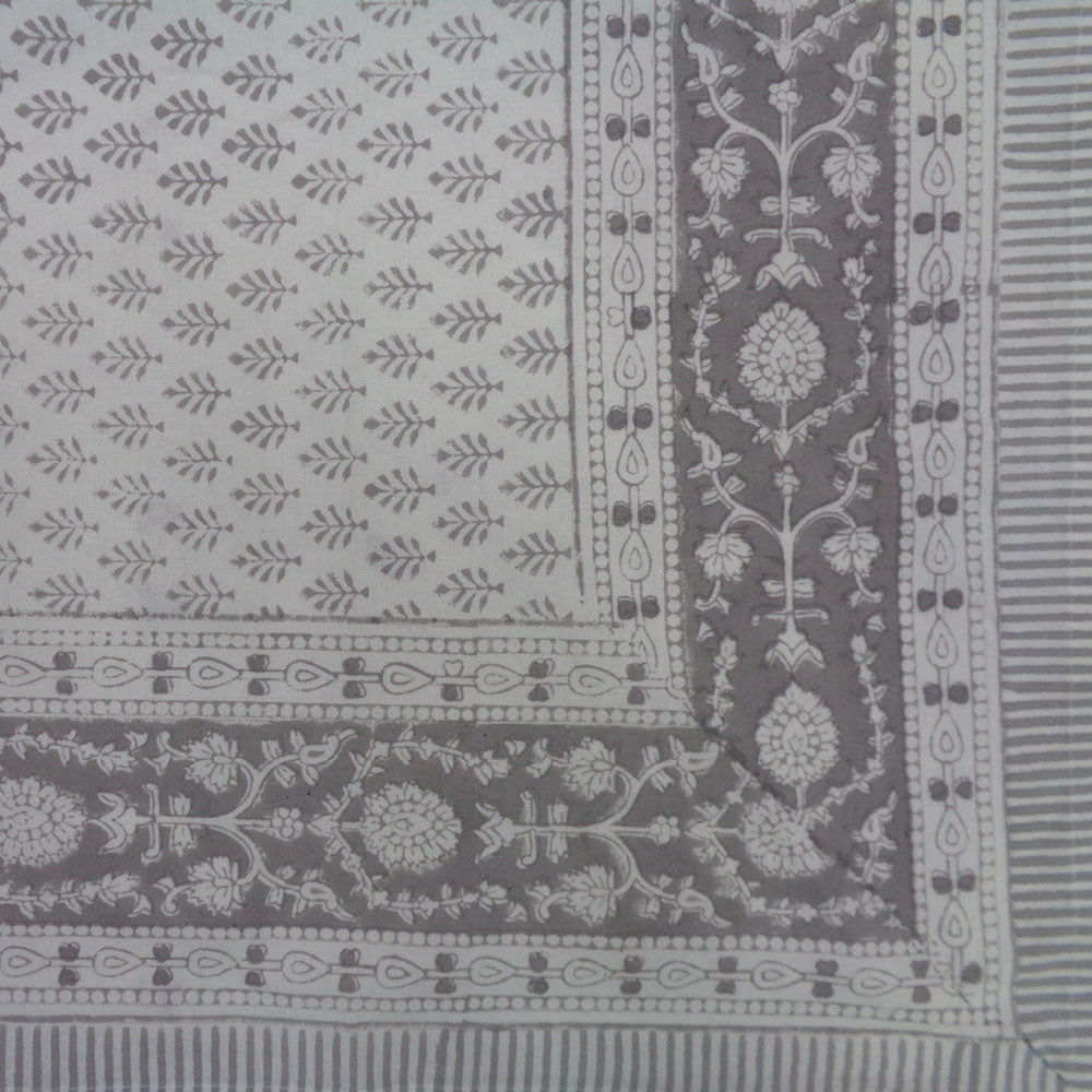 Hand Block Printed Cotton Tablecloth 150x220 | Neem Drizzle 203817