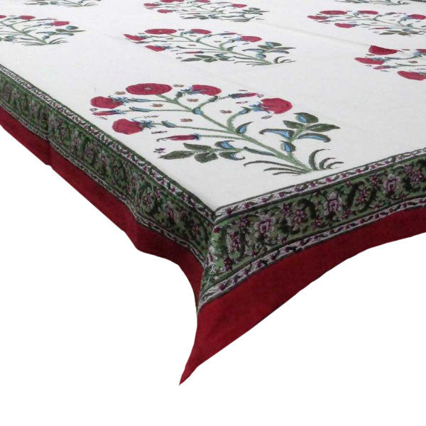 Hand Block Printed Cotton Tablecloth 150x220 | Sikander Boota Lal 109173