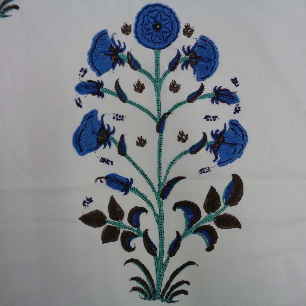 Hand Block Printed Cotton Tablecloth 150x220 | Sikander Boota Nila 109108