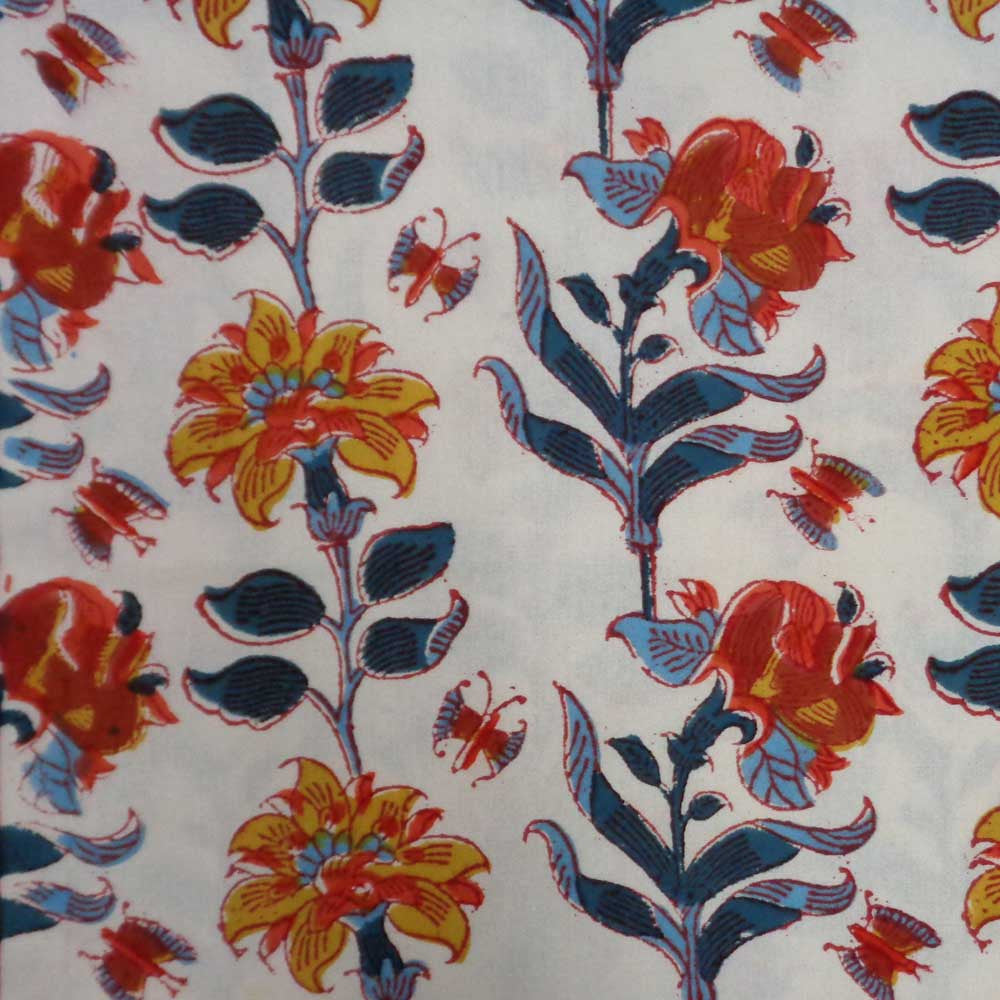 Hand Block Printed Cotton Tablecloth 150x220 cm  | Ghani Booti 109021