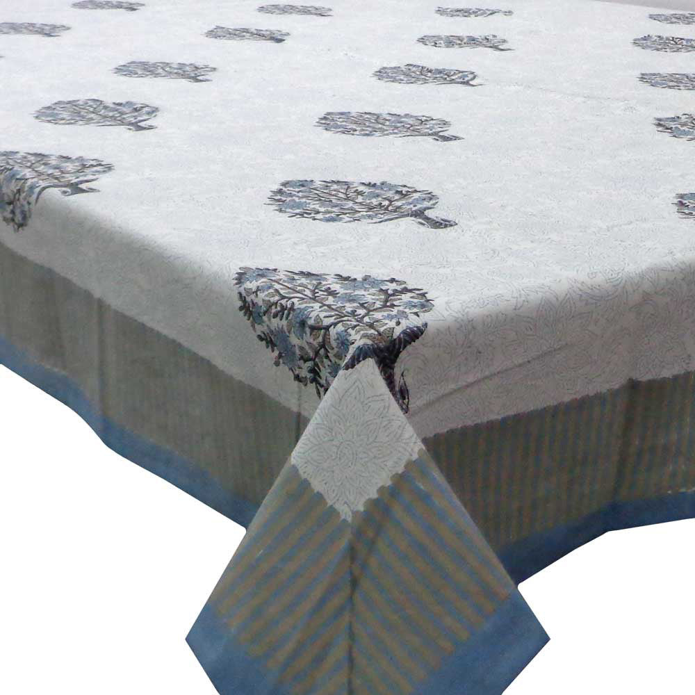 Hand Block Printed Cotton Tablecloth 150x220 cm | Passion Boota 103635