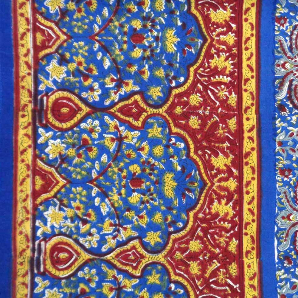 Hand Block Printed Cotton Tablecloth 150x220 cm | Russian Print 9275