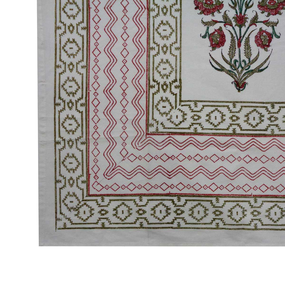 Hand Block Printed Cotton Tablecloth 150x220 cms |  504786